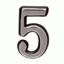 Цифра дверная Аллюр пластик 5 хром"