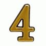 Цифра дверная Аллюр пластик 4 золото"