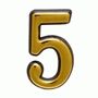 Цифра дверная Аллюр пластик 5 золото"
