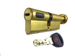 Цилиндровый механизм Мauer New Wave 4 вертушка-ключ-L=87мм/46х41/,цвет латунь, 5 ключей