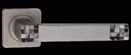 Комплект дверных ручек RENZ DH 77-02 SL Марелла серебро антич.